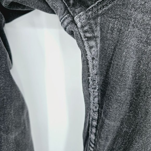 Riders by Lee Classic Fit Straight Leg Jeans 12 L Long Black Faded Cotton Denim - Picture 6 of 10